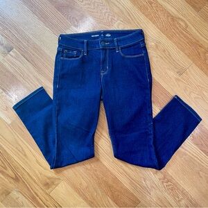 Old Navy | Women's Dark Indigo midrise slim straight jeans, size 2 petite